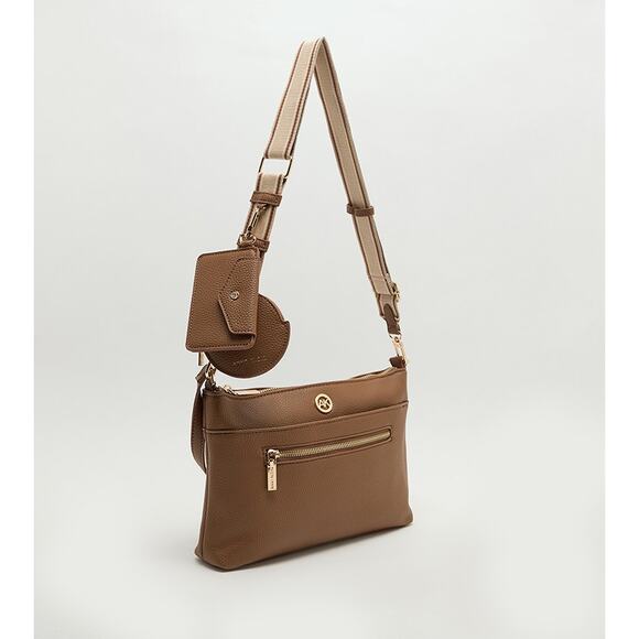 Anne Klein Handbags - Anne Klein Crossbody Bag Purse Leather Logo Adjustable Straps Accessories Brown